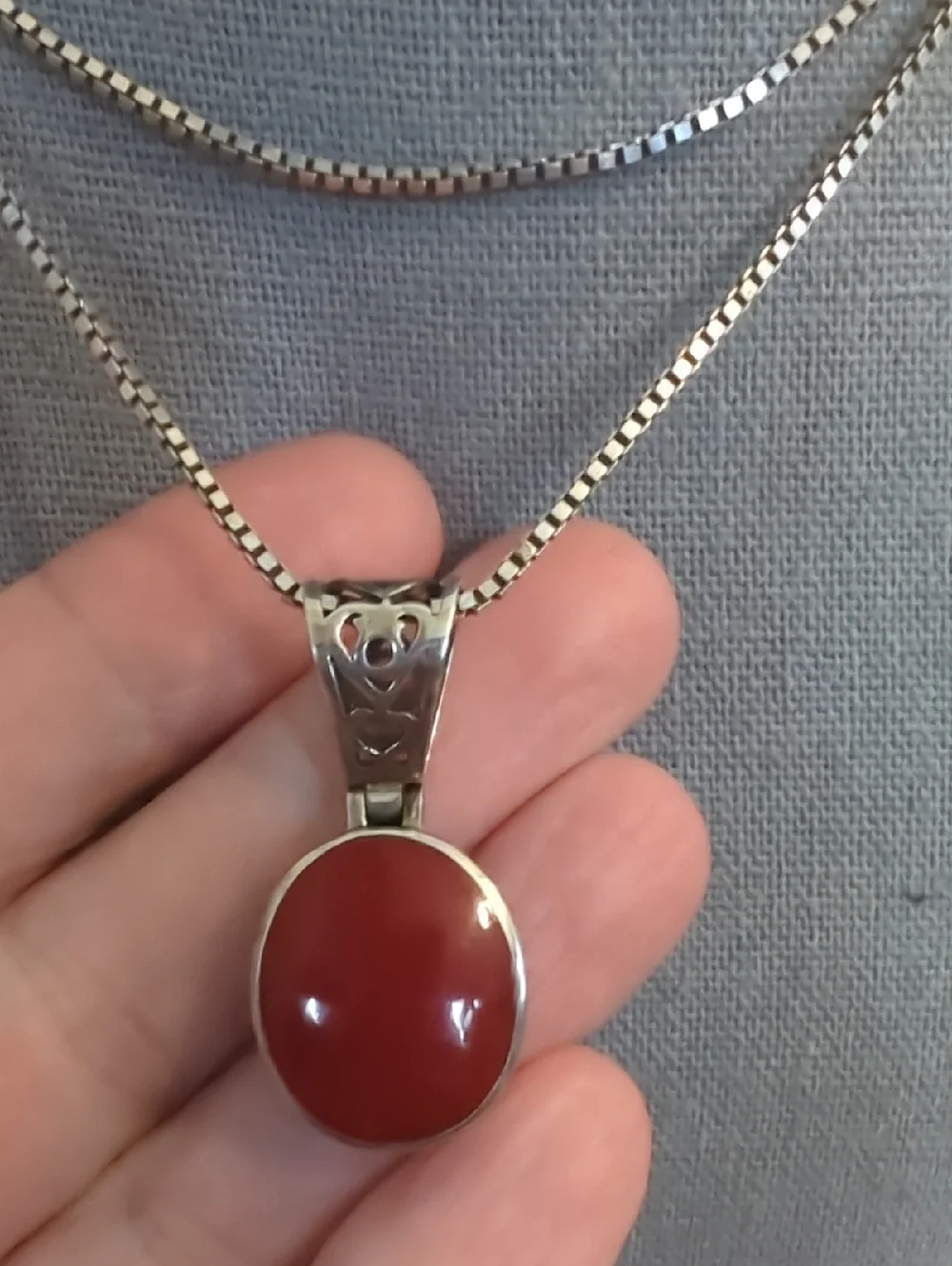 Silpada 925 Sterling Silver Reversible Charm And Necklace